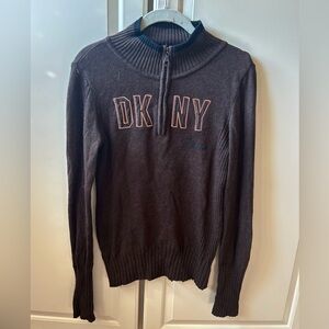 DKNY Dark Brown Knit Pullover